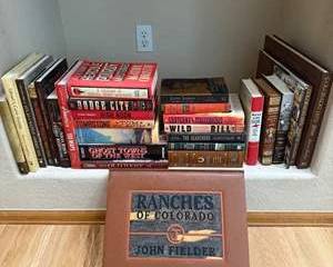 Collection of Western-themed Books and Ranching History