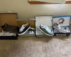 Variety of Stylish Footwear including Sneakers and Hiking Boots