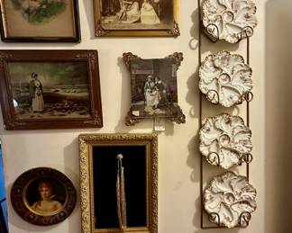Antique oyster plates