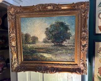 Vintage landscape oil on Canvas