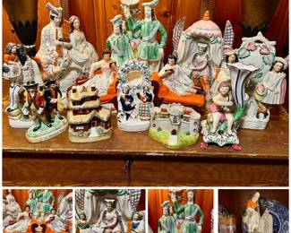 Early antique Staffordshire collection