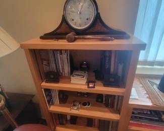 Books and many brass bookends