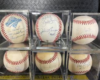 Autographed baseballs
