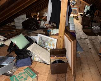 Attic Picking - All Items $1 Each (Please note that it is a ceiling drop-down with walk up steps)