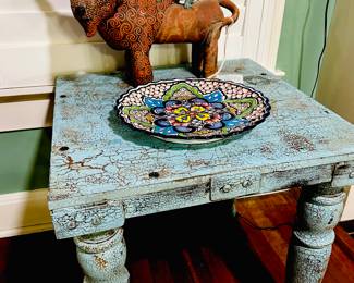 Molly Heizer Sculpture. Talavera Platter, Pueblo, Mexico.