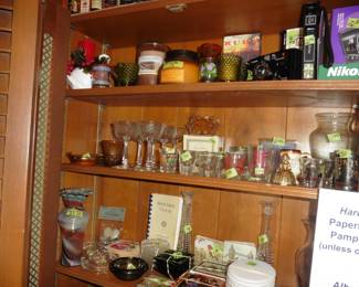 Candles, Ash Trays, Glassware, Shot Glasses