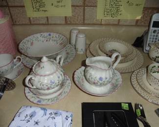 *Dishware/ China (Johnson Brothers, Pattern : Summer Chintz and Homer Laughlin, Pattern: Summer Rose)*