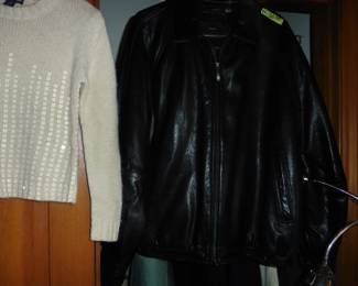 Leather Coat and Jr. Size Sweater
