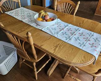 Dining table and chairs