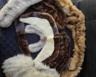 AS207Vintage fur stools and collars
