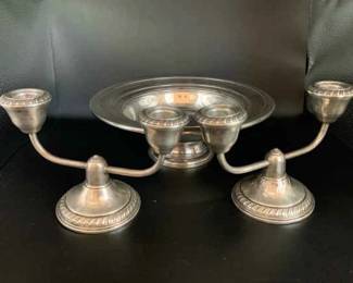 AS245VSterling Candleholders Pedestal Bowl