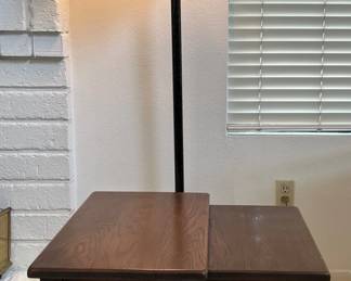 AS141Vintage Nesting Tables And Lamp