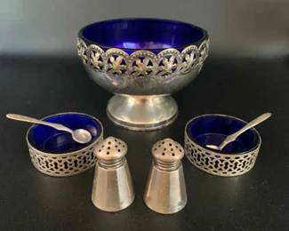 AS267VVintage Celtic Bowl With Sterling Accessories