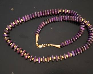 14 kt gold - Amethyst