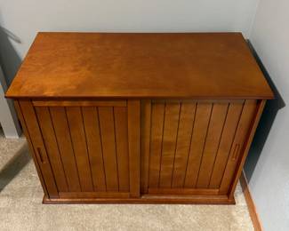 44 WoodVeneerStorageCabinetwSlidingDoors