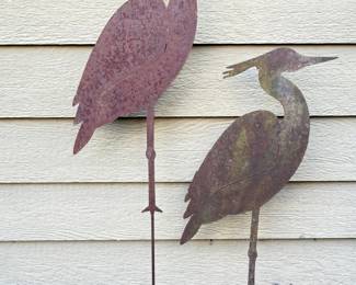 81 MetalHeronGardenArt