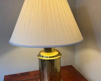 58 EtchedBrassTableLamp
