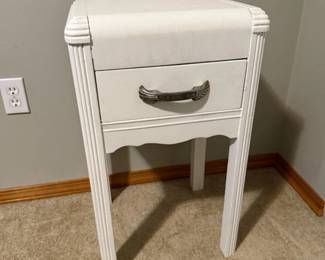78 PaintedWoodSideTablewDrawer