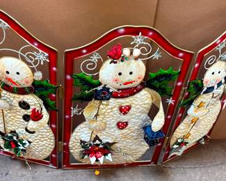 Metal Snowman Holiday Large Screen