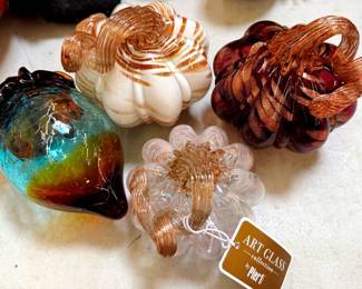 Pumpkin Acorn Art Glass Pier1