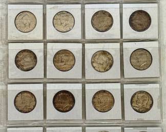 Twenty Kennedy Silver Half Dollars