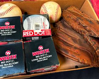 Worth Softballs and Glove