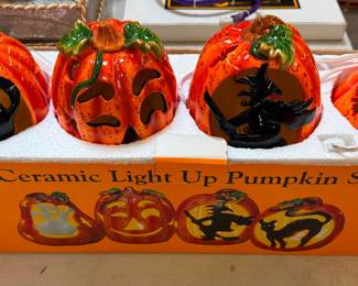 New Ceramic Light Up Pumpkins