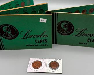 Lincoln Cents and Album 1847 and 1853 Large Cents