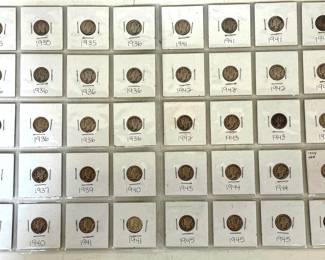 Fourty Mercury Silver Dimes