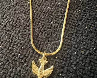 James Avery gold dove necklace 