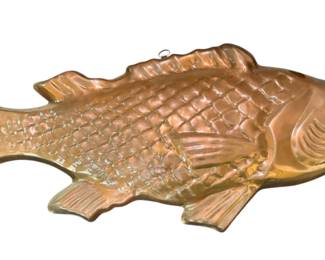 Large Copper Fish Baking Mold