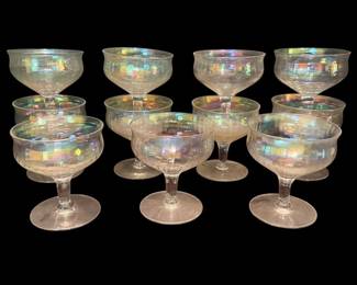 Iridescent Crystal Coupe Glasses