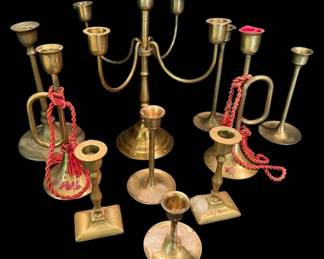 Brass Toned Candlesticks