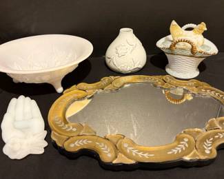 Vanity DecorMirror, Trinket Dish More