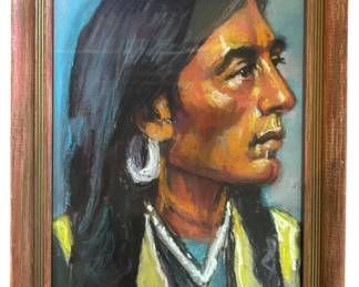 14 x 11 Framed Portrait of Indigenous Person