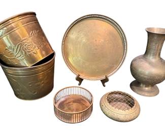 Brass Vase, Flower Frog, Planters, More