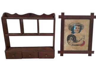 Vintage Wood Shelf Frame