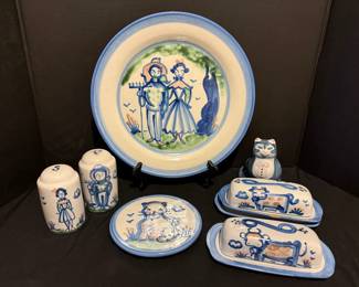 M.A. Hadley Hand Painted Dishware