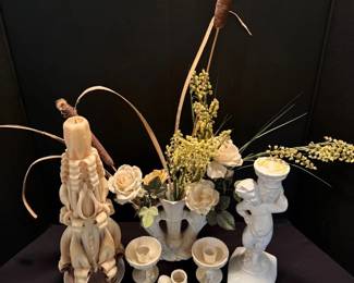 White Ceramic Decorative Vase, Angel More