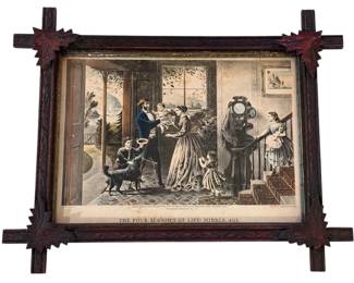 19 x 15 Framed The Four Seasons Of Life Middle Age Print