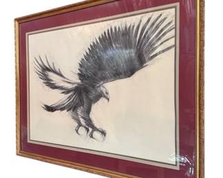 31 x 40 Eagle Framed Art signed
