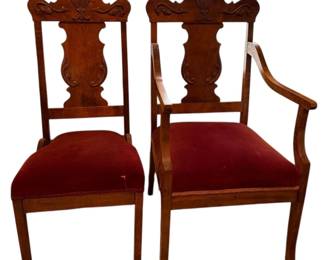 Vintage Carved Wooden Chairs