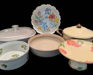 Floral Baking Dishes, Fransiscan Desert Rose Dish More