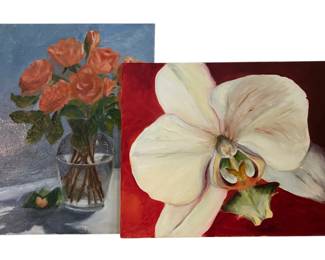 Two 20 x 16 Floral Paintings