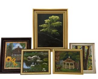 Five Framed Signed Landscape Paintings