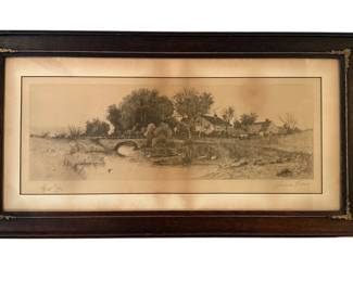 30 x 16 Framed Landscape Print signed