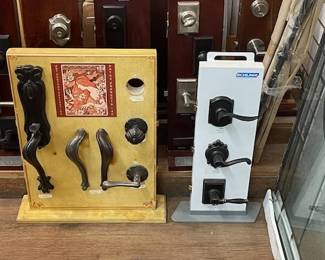All door hardware display pieces are for sale