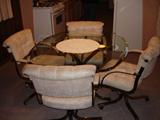 glass kitchen table and 4 chairs