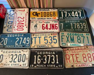 Great Collection of Vintage License Plates