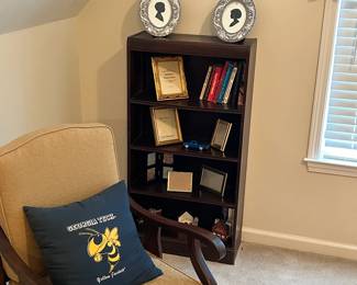 Armchair, Bookcase and Indoor Decor